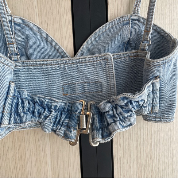 Vintage Italian Denim Cropped Top - Picture 4 of 5